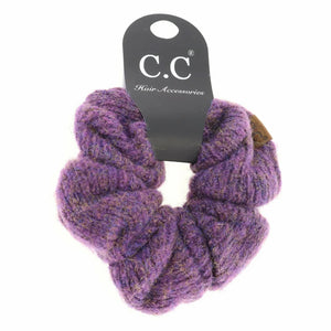 CC Two-tone Knit Ponytail Scrunchie