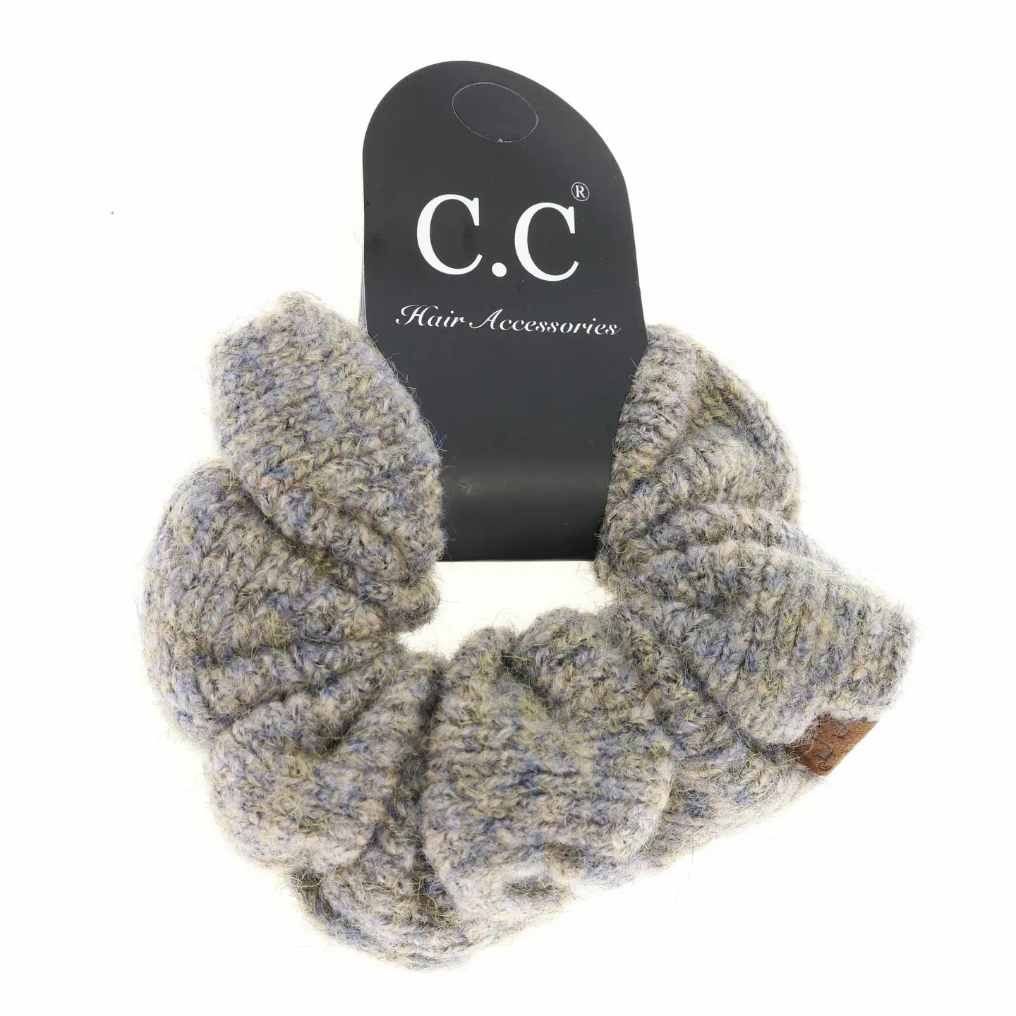 CC Two-tone Knit Ponytail Scrunchie
