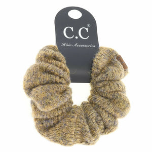 CC Two-tone Knit Ponytail Scrunchie