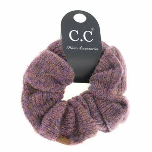CC Two-tone Knit Ponytail Scrunchie
