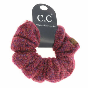 CC Two-tone Knit Ponytail Scrunchie