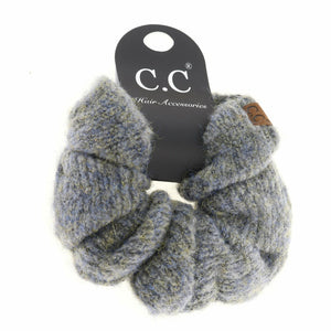CC Two-tone Knit Ponytail Scrunchie