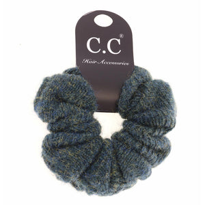 CC Two-tone Knit Ponytail Scrunchie