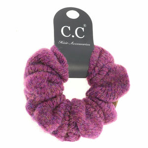 CC Two-tone Knit Ponytail Scrunchie