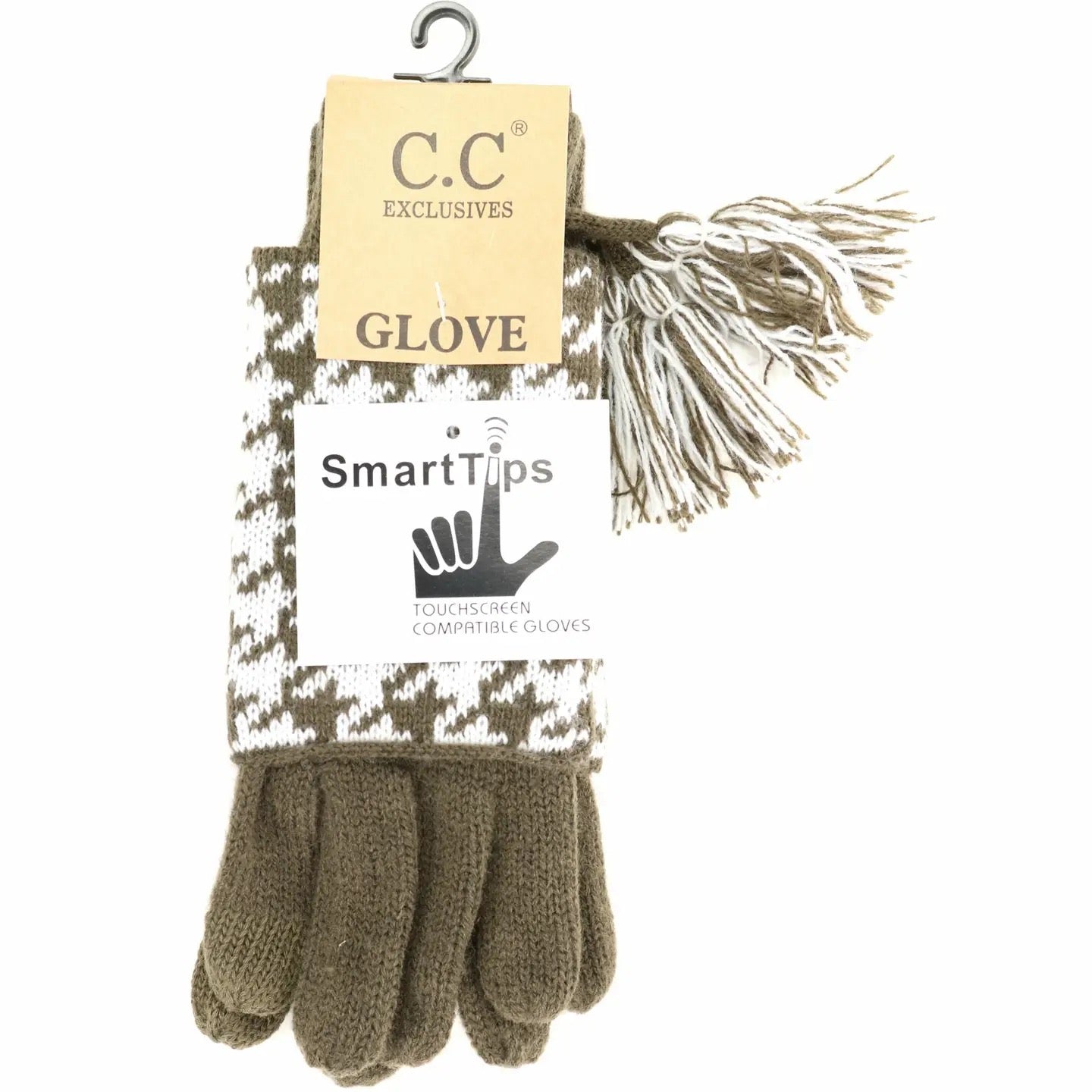 CC Houndstooth Cuffed Women's Gloves