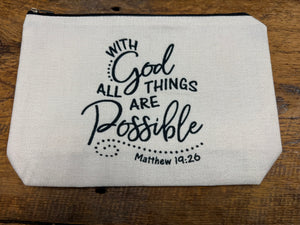 FlowingFaithCo - Canvas Makeup Bag