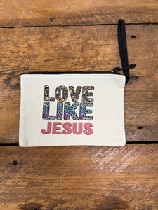 FlowingFaithCo - Canvas Makeup Bag with Wrist Strap
