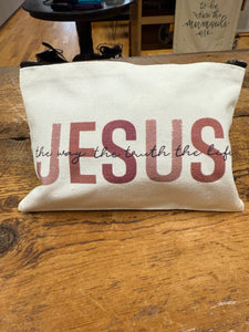 FlowingFaithCo - Canvas Makeup Bag