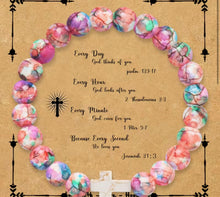 Load image into Gallery viewer, Stone Cross Faith Bracelet
