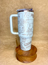 Load image into Gallery viewer, 40 oz Wisconsin-Themed Stainless Steel Tumbler with Handle &amp; Lid
