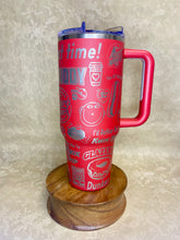 Load image into Gallery viewer, 40 oz Kwik Trip Engraved Stainless Steel Tumbler with Handle &amp; Lid
