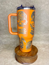 Load image into Gallery viewer, 40 oz Harley Davidson-Themed Stainless Steel Tumbler with Handle &amp; Lid
