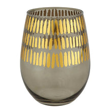 Load image into Gallery viewer, Gold + Grey Stemless Glass
