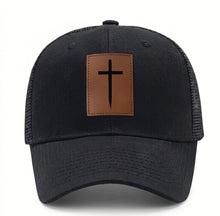 Load image into Gallery viewer, Leather Cross Patch Hat
