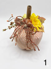 Load image into Gallery viewer, Artisan Fabric Fall Pumpkins
