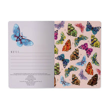 Load image into Gallery viewer, A5 Notebook - Butterflies on Blue
