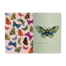 Load image into Gallery viewer, A5 Notebook - Butterflies on Blue
