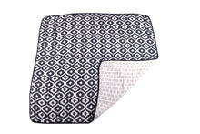 Load image into Gallery viewer, Morrocan Blue And Flower Child Cotton Muslin Newcastle Blanket

