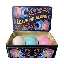 Load image into Gallery viewer, 'Leave Me Alone' Bath Bomb Set in a Reusable Tin Box
