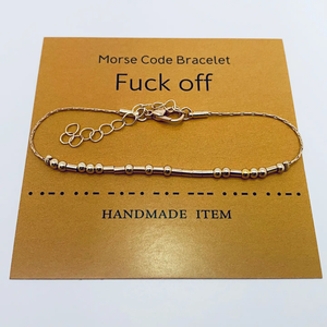 Handmade Golden Morse Code Bracelets