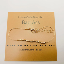 Load image into Gallery viewer, Handmade Golden Morse Code Bracelets
