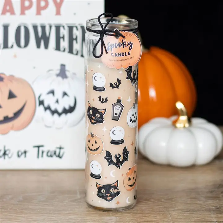 Spooky Pumpkin Tube Candle
