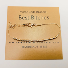 Load image into Gallery viewer, Handmade Golden Morse Code Bracelets

